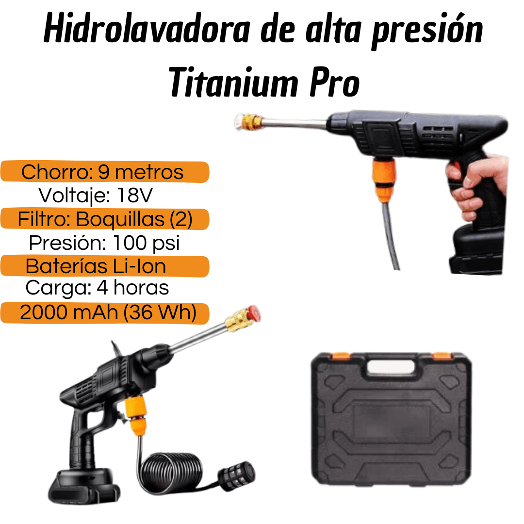 Hidrolavadora Titanium Pro + Aspiradora Portatil 2 en 1 CLEAN MAX ZX - Tienda SuaCalm