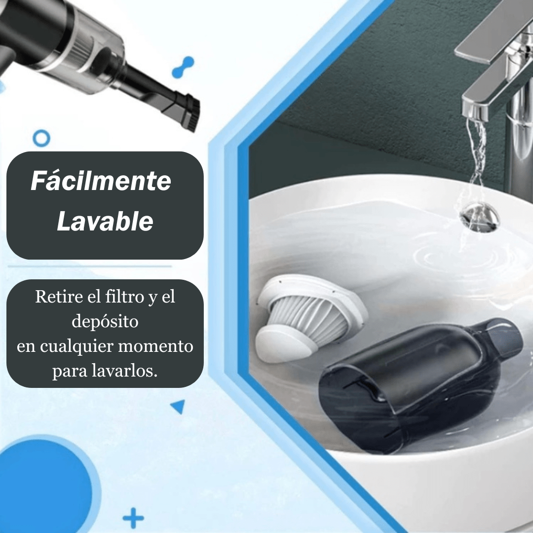 Aspiradora Portatil 2 en 1 CLEAN MAX ZX - Multiusos Con Accesorios - Tienda SuaCalm