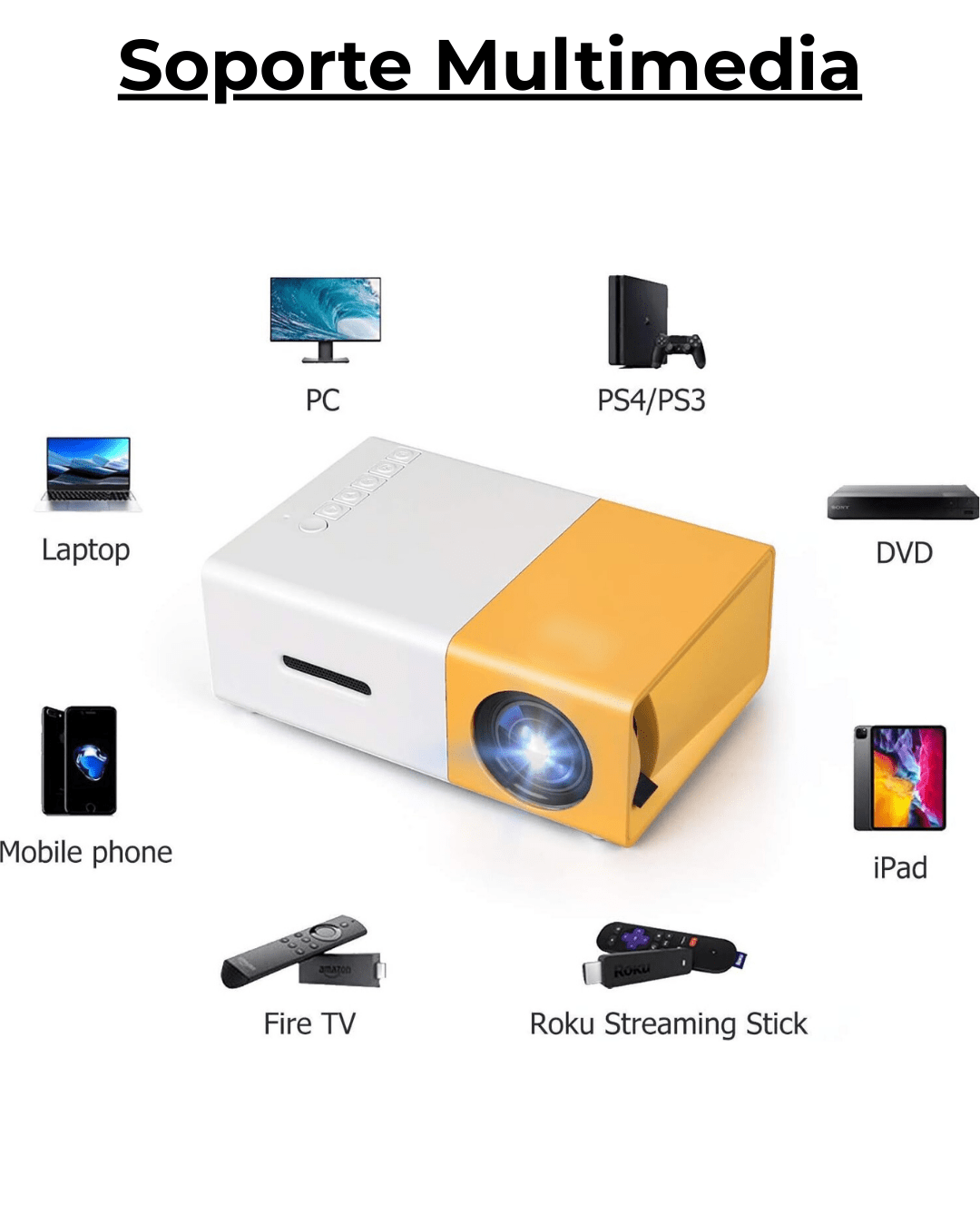 2 en 1 - Proyector Portátil CineFlex 4K +  JBL Flip 6 Regalo [Promoción hasta las 23:59] - Tienda SuaCalm