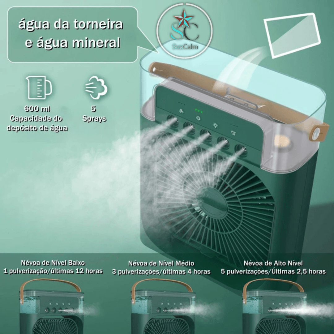 Ar Climatizador Portátil c/ Led - Oásis Refresh - SuaCalm