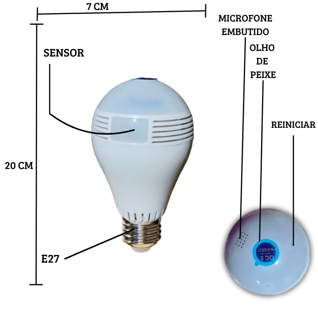 Câmera de segurança inteligente - PrismaCam 360º