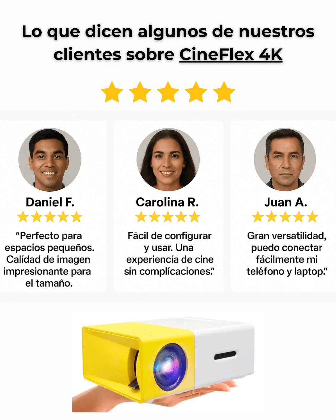 2 en 1 - Proyector Portátil CineFlex 4K +  JBL Flip 6 Regalo [Promoción hasta las 23:59] - Tienda SuaCalm